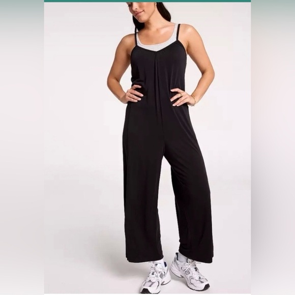 CALIA by Carrie Underwood Pants - CALIA by Carrie Underwood Black Sandwash Jumpsuit